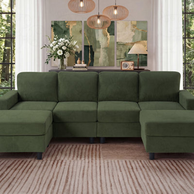 98.8" Oversized U-Shaped Sectional Couch