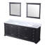 Meuble-lavabo double l 84 po x P 22 po, comptoir en marbre de Carrare et miroirs 34 po-2003290860
