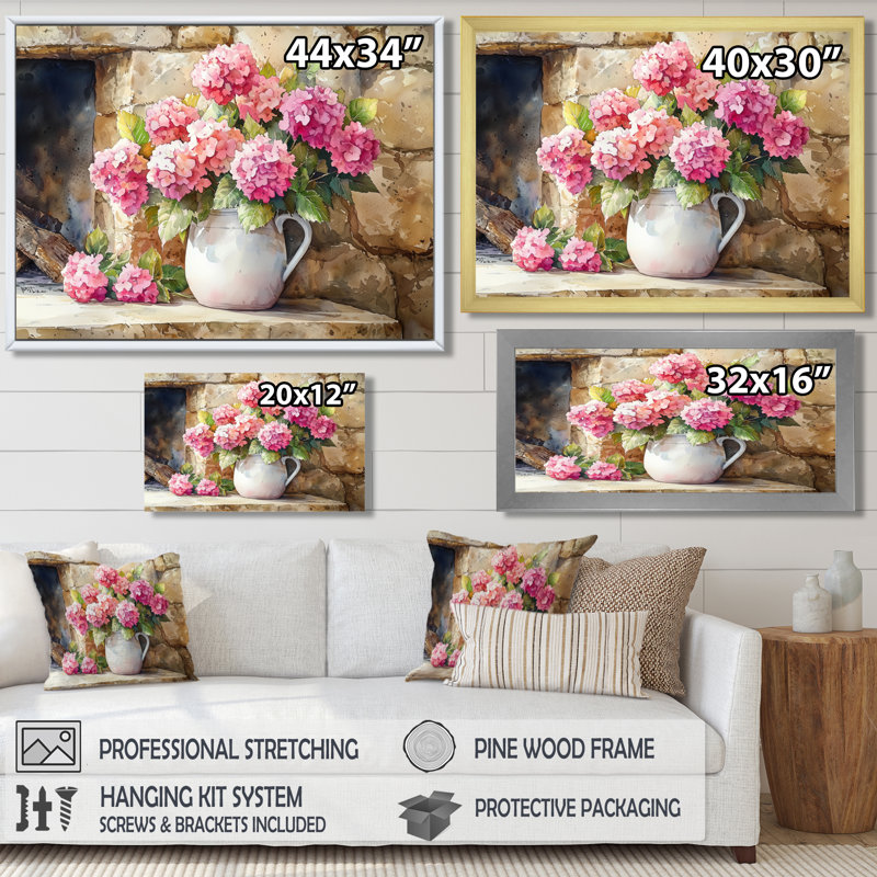 Dukene - Floral Wall Art, 12" H x 20" W, Floater Framed Print, Gold