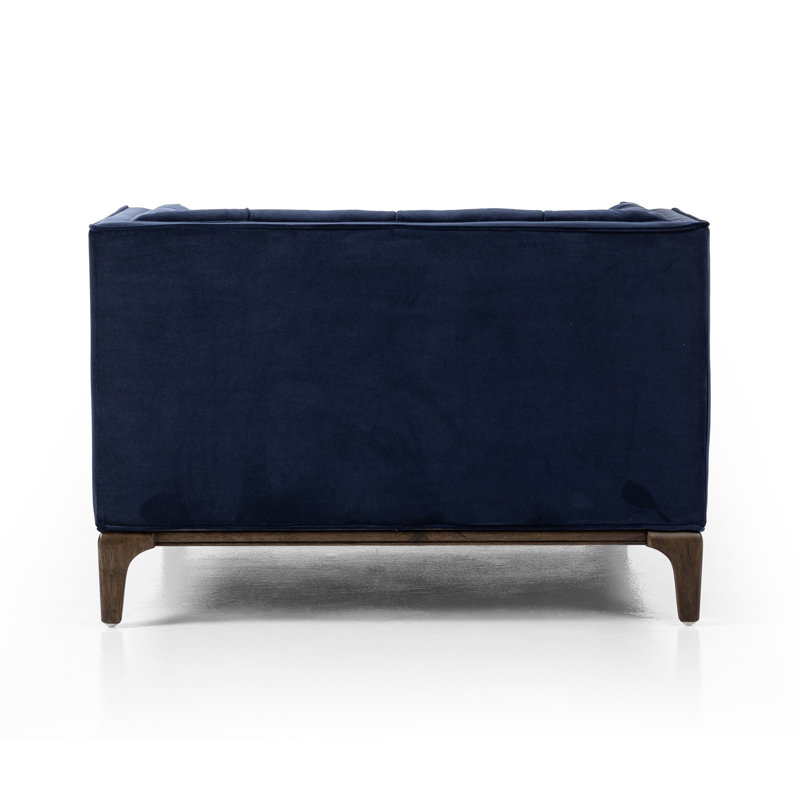 Dylan Velvet Chaise Lounge, Sapphire Navy Velvet