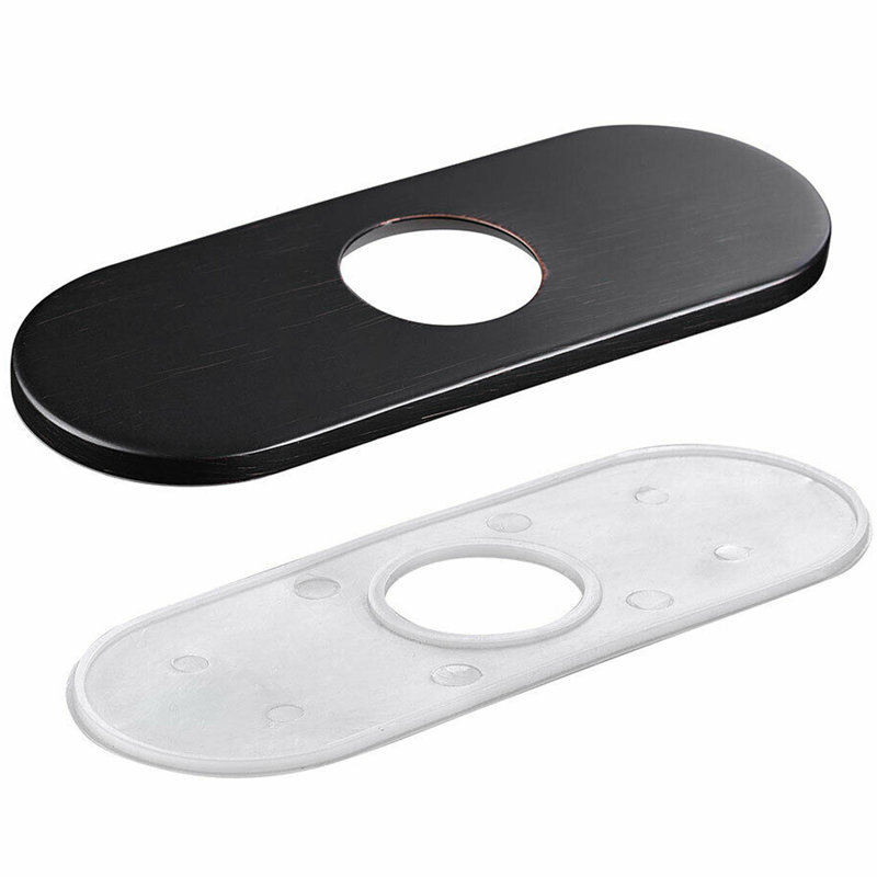 Novatto 6-Inch Bathroom Faucet Deck Plate, Brushed Nickel, Oil Rubbed Bronze