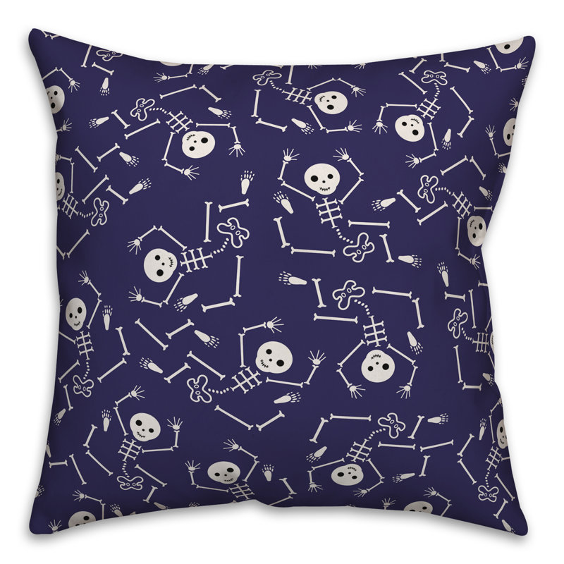  Dancing Skellies Throw Pillow