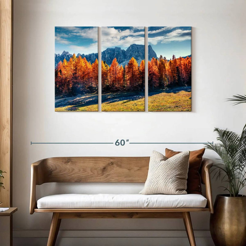 Alvord Autumn Larch Trees, 28" H x 45" W