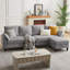 Canapé modulaire rembourré avec repose-pieds 101 po Corduroy-2111388145