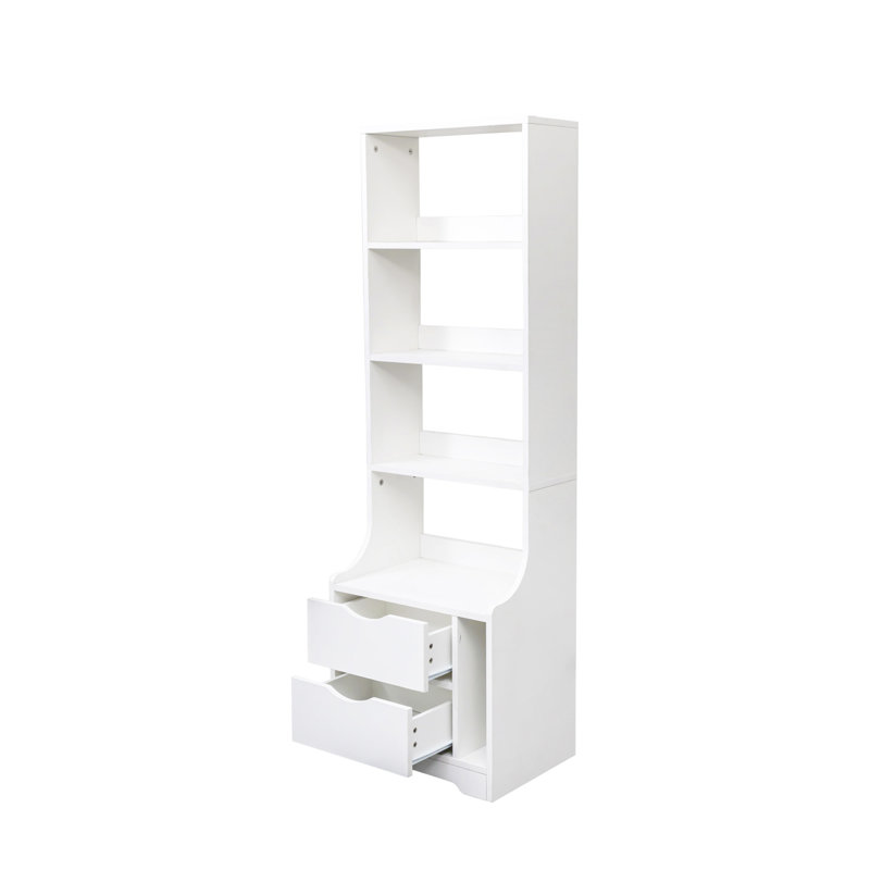 Table de chevet avec bibliothèque, Blanc