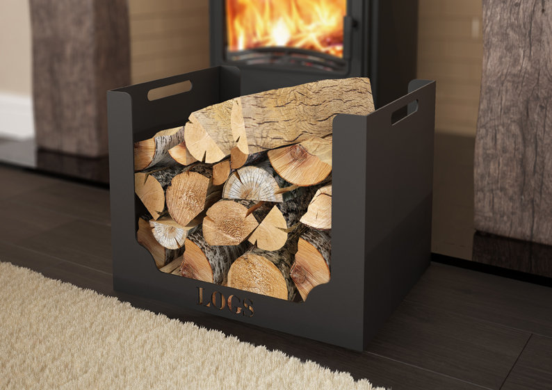44.7cm W x 35.2cm D Metal Log Store
