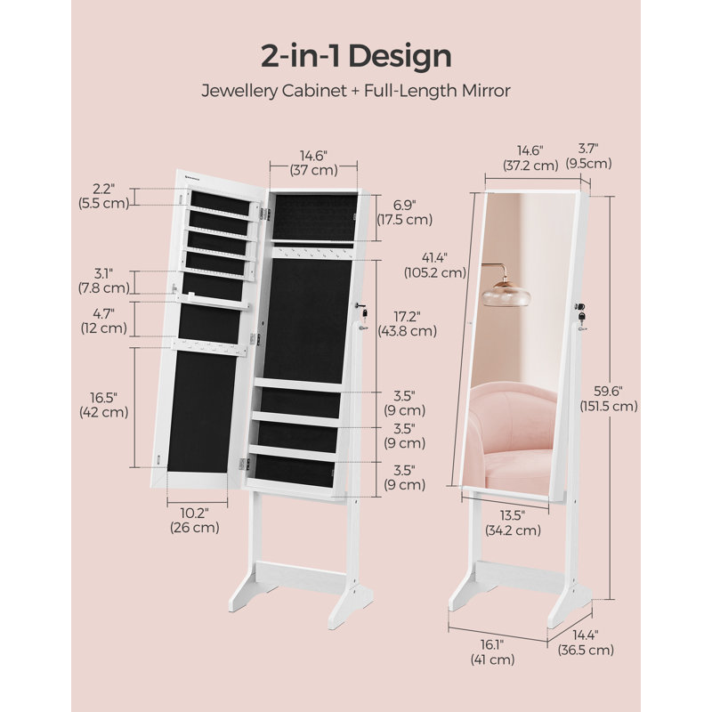 Spruill Freestanding Jewelry Armoire