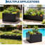 Boîte à fleurs rectangulaire en métal avec trous de drainage 20 à 70 po, ensemble de jardin surélevé Snap-On-224947166