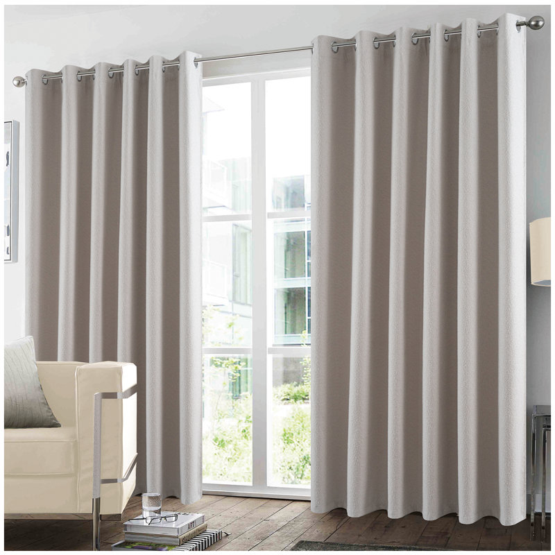 Glitter Woven Blackout Curtains Pair for Living Room - Bedroom Thermal Insulated Drapes Noise Reducing and Light Blocking Window