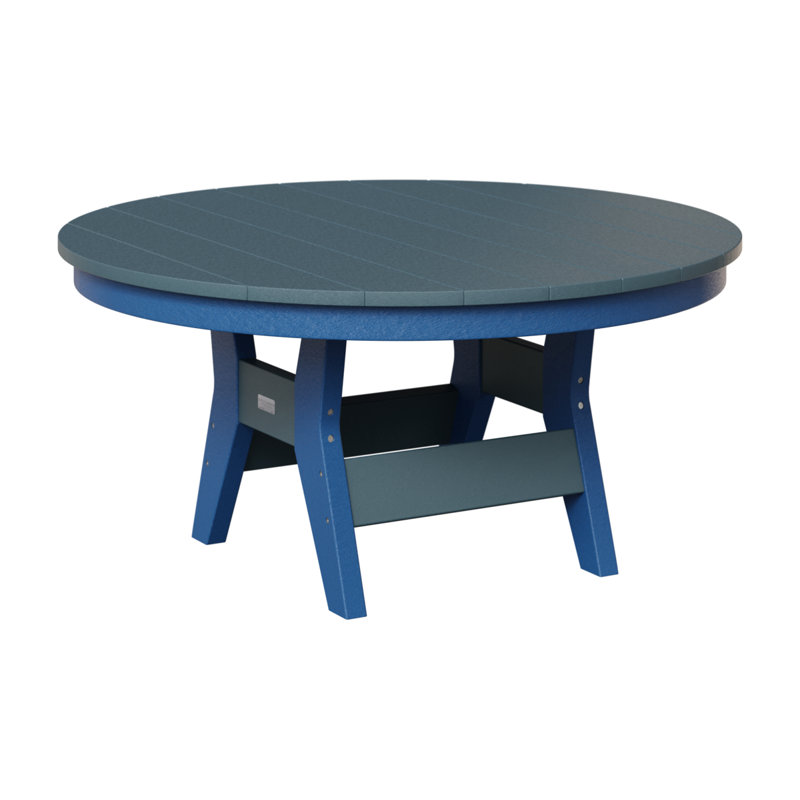 Table de conversation ronde 38 po Berlin Gardens Harbor, Ardoise, Bleu pacifique