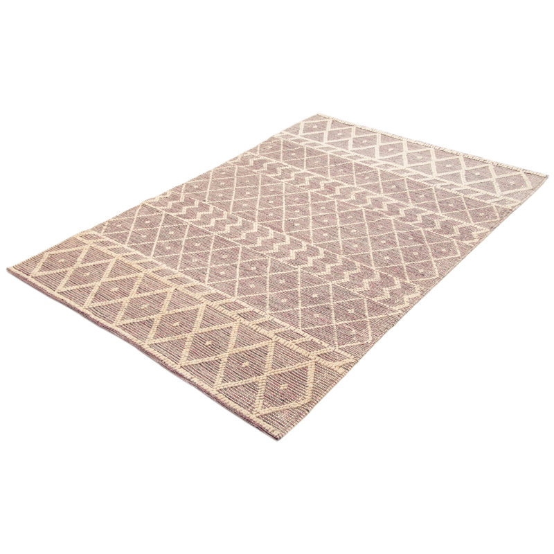 Tapis rose nouvel âge en laine 6 pi 1 po x 9 pi 5 po Iamandi