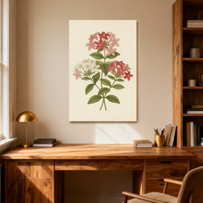 Arrangement floral de plantes et de fleurs avec des fleurs roses et blanches