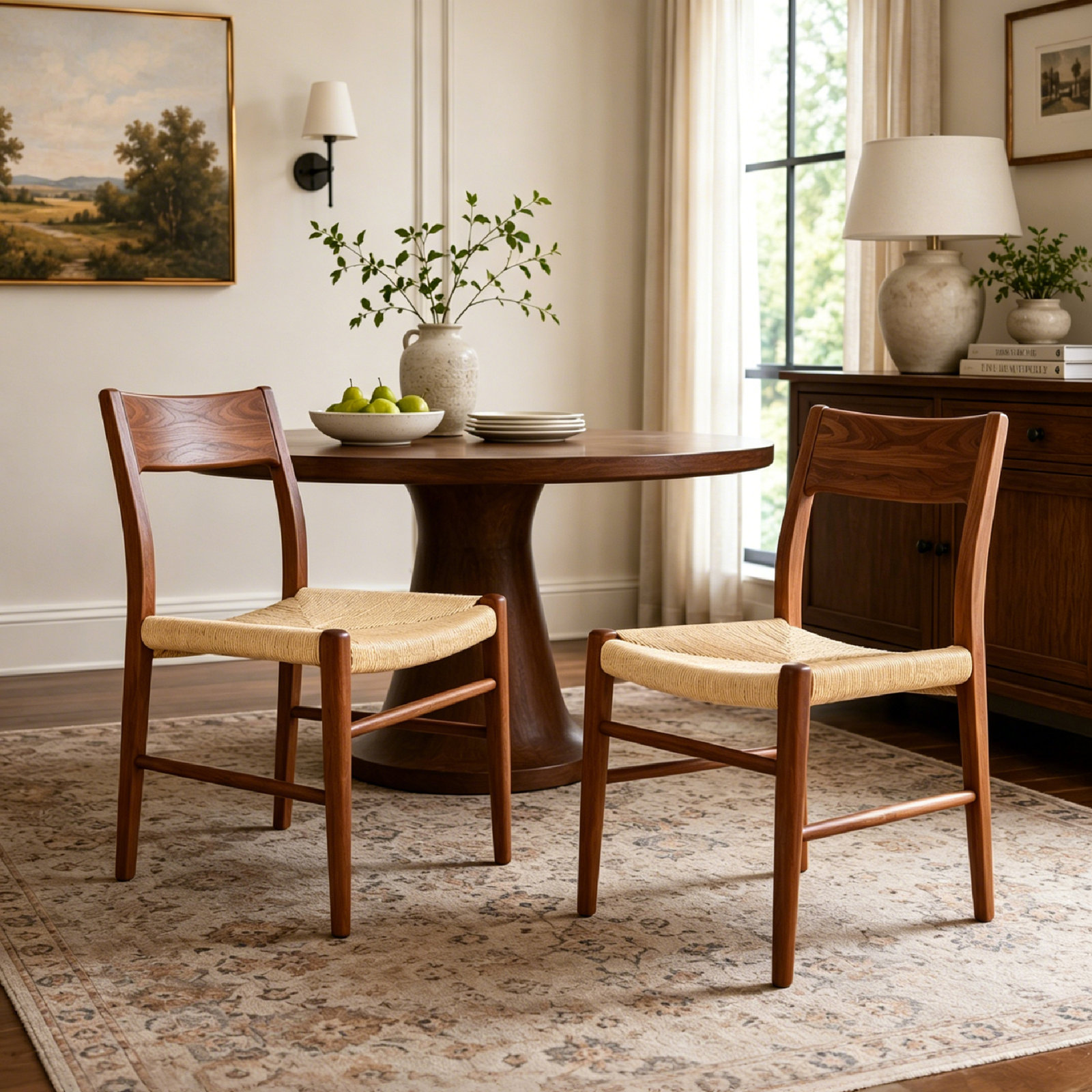 Janya Oak Dining Chair, Dark Oak