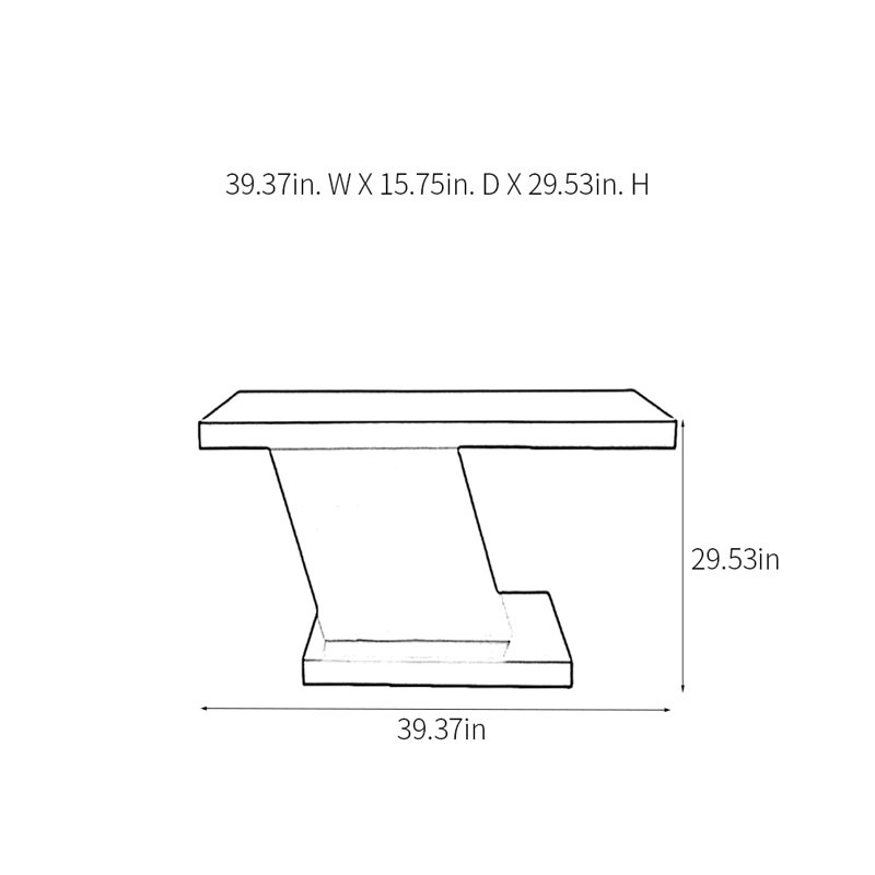 Console Modern Art Design, H 29,53 po x l 39,37 po x P 15,75 po