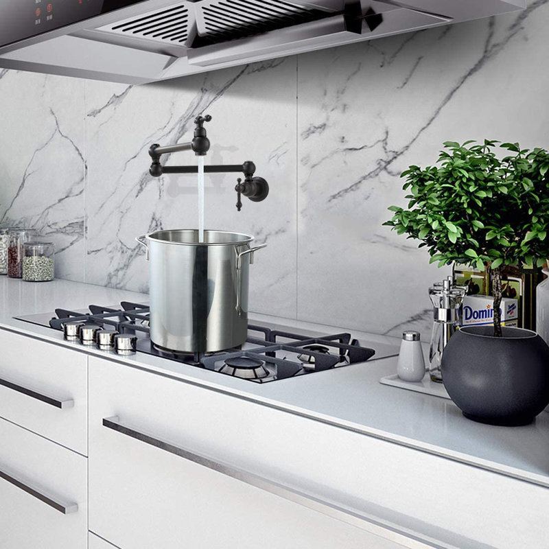 Robinet remplisseur avec accessoires, Noir mat