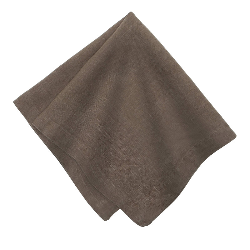 Dalissa Linen Square Napkins, Walnut