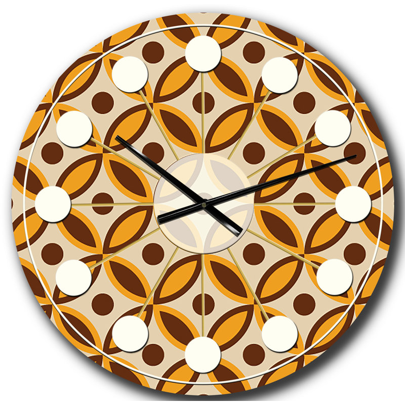Horloge murale rétro Mid-Century, Grand