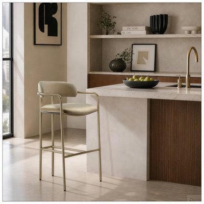 Tabouret de bar taupe