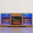 Console TV Stand with Fireplace (Oak)