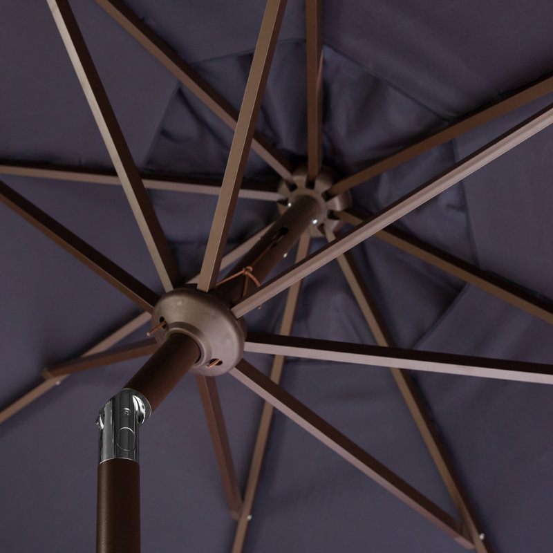 Parasol de marché 8,4 pi Pedrick, Bleu marine/blanc