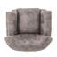 Fauteuil inclinable avec accoudoirs roulés gris brun Accents
