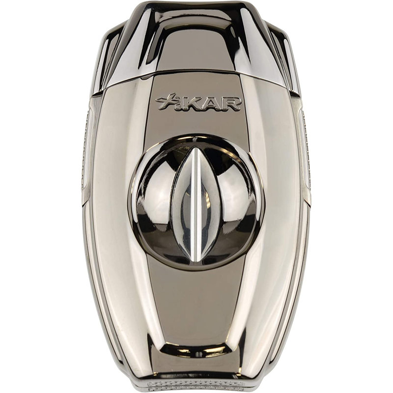 Coupe-cigares Xikar Vx2 à coupe en V, calibre 70 jusqu'à 70, bol intégré de 64 gr, pales en acier inoxydable, boîte-cadeau attrayante, conception ergonomique, verrouillage sécuritaire, à ressort, noir