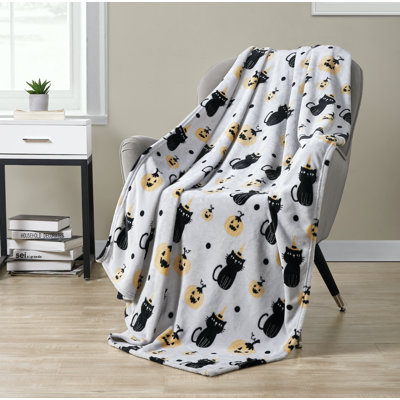 Autumn & Halloween Plain Weave / Muslin Throw Blanket