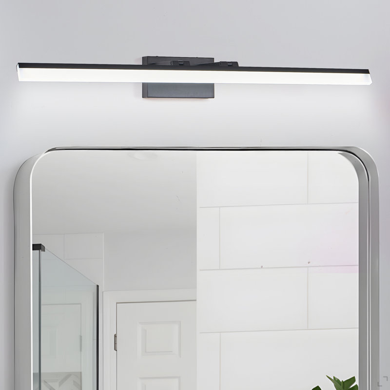 Luminaire de salle de bain moderne 39 po à DEL - Élégante applique murale en métal noir pour miroir, vestiaire ou lavabo