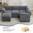 5 - Piece Reversible Modular Corner Sectional With Ottoman-1409123911