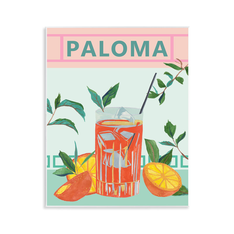  Art mural "Paloma Tropical Cocktail" par Melissa Wang