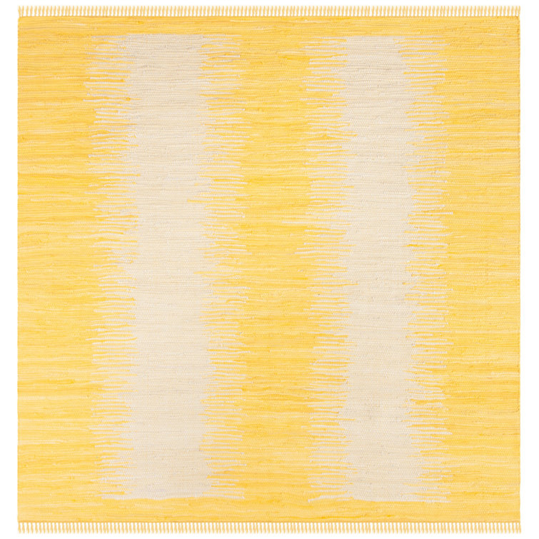 Annia Hand Woven Cotton Abstract Rug
