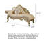 Chaise longue de style européen en bois massif, cuir et or sculpté, pour chambre et salon