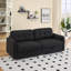 Canapé polyvalent en coton gris pâle polyvalent, détails métalliques élégants, parfait pour les espaces de vie modernes-1267821844