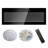 Recessed Tempered Glass Front Wall Mounted Electric Fireplace With Remote, Multi-Color Flame & Ember Bed, LED Light Heater-916653078