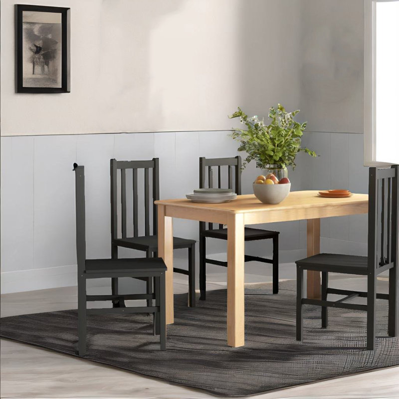 Kerica 17.7'' H Solid Wood Side Chair, Gray