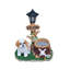 Statue Jack Jack assis avec lanterne solaire