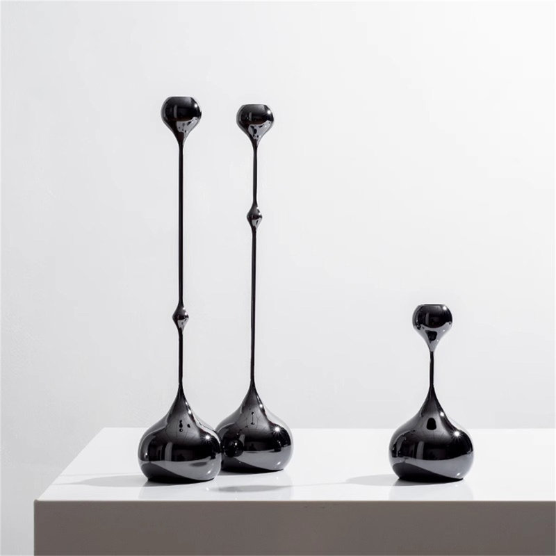 13.78'' H Metal Fireplace Candlestick