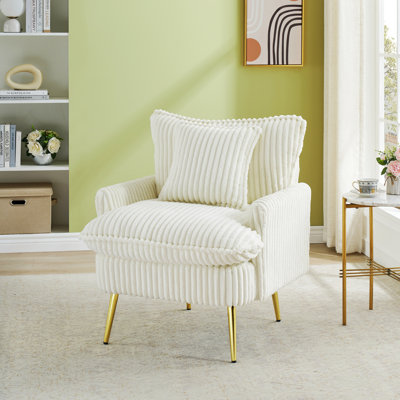 Canapé de style moderne pour intérieur, fauteuil simple à la mode avec velours côtelé, doux et confortable pour appartement, bureau, salon, chambre à coucher et salle de conférence