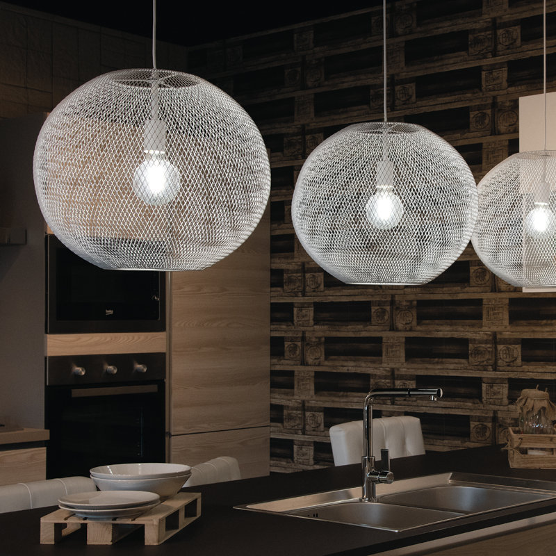 Keira 1 - Light Sphere Pendant, White