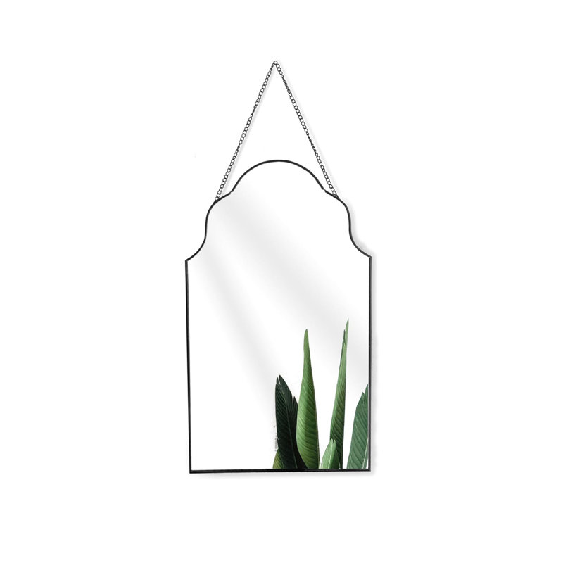 Metal Irregular Mirror, Black