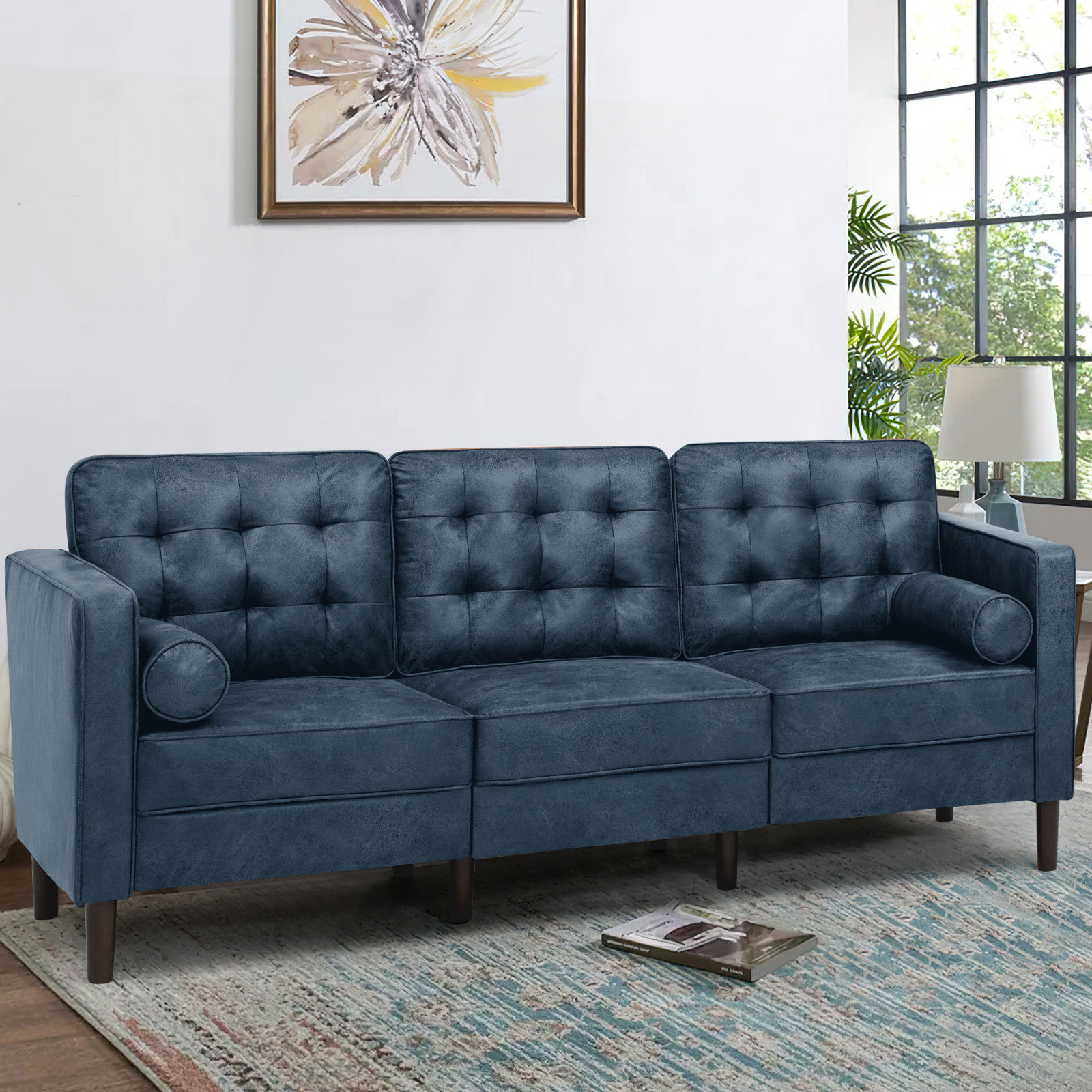 Latitude Run® Rebba 84'' Faux Leather Sofa & Reviews | Wayfair