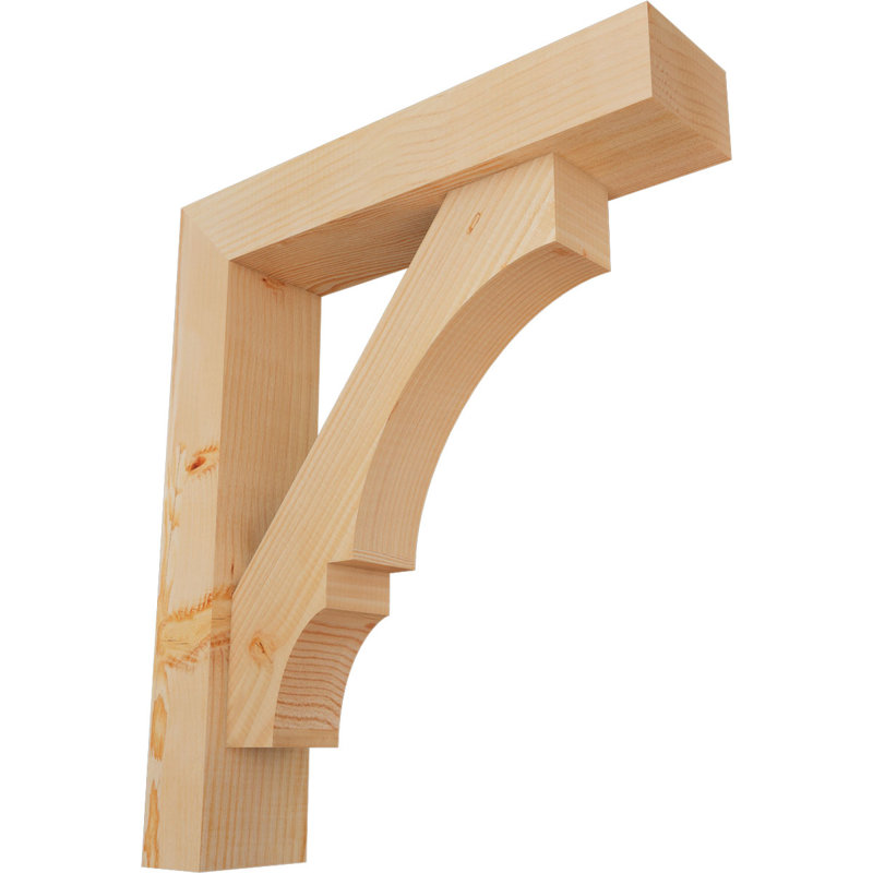 Support de bloc Balboa avec entretoise décalée, 28 x 24, Sapin Douglas de l 5 1/2 po (lisse)