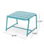 Matte Teal Side Table, Creating A Cozy Outdoor Iron Atmosphere Table For Wonderful Experience
