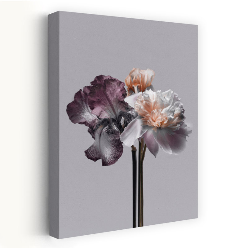Art floral contemporain «Vertu 1», H 24 po x l 16 po