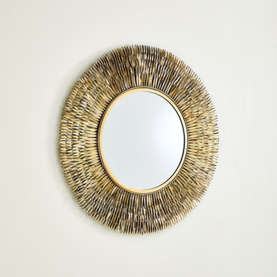Quill Burst Circle Steel Mirror
