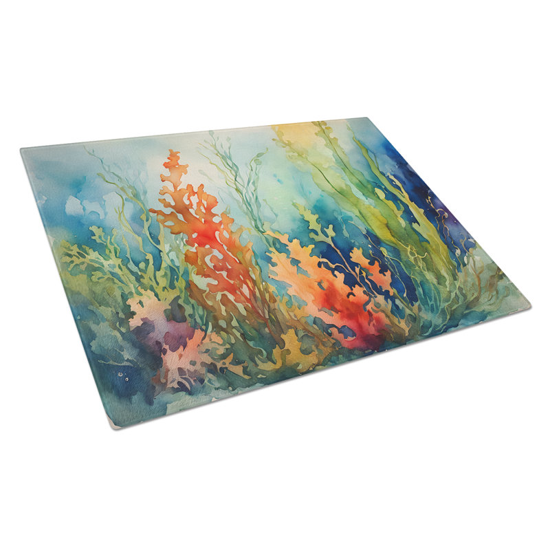 Seaweed Glass Cutting Board Large