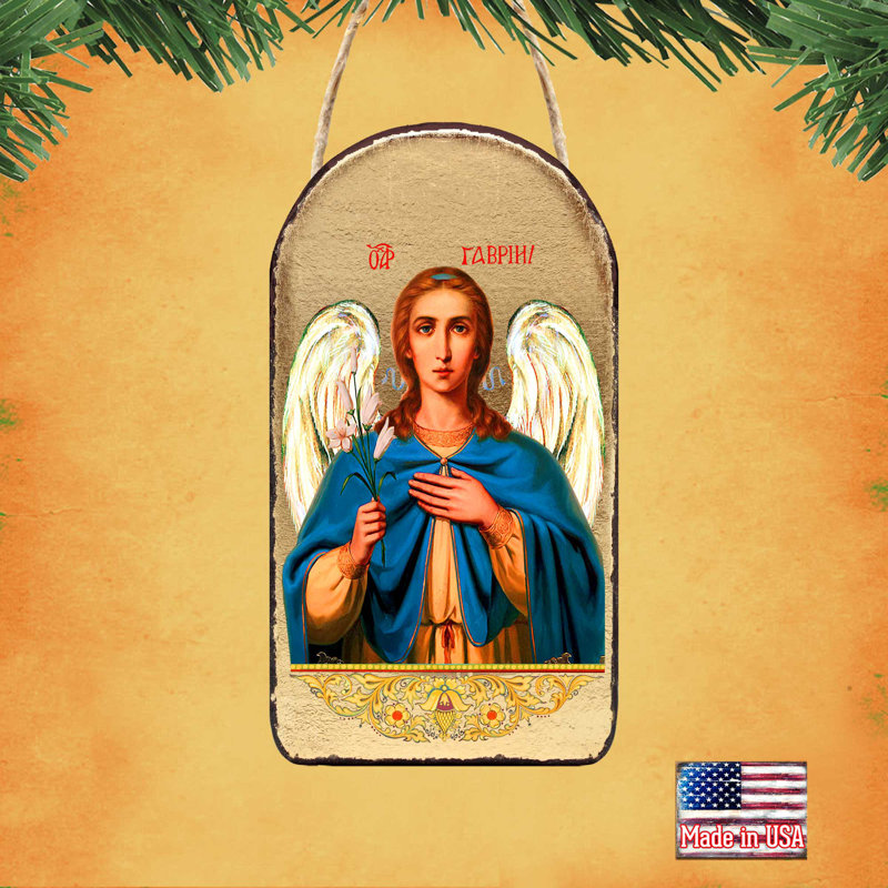 Inspirational Icon 5'' Handmade Wood Shatterproof Photo Ornament