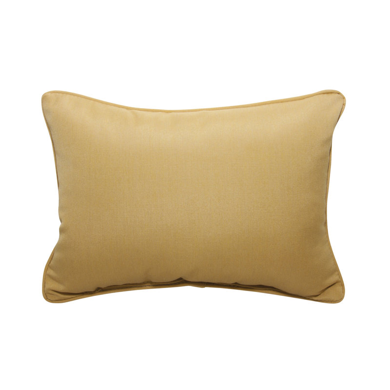 Lumbar Indoor/Outdoor Pillow Cover & Insert, Yellow