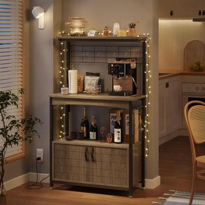 Piercarla 32'' Baker's Rack with Microwave Compatibility for your Kitchen/Living Room/Dining Room