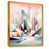 Toile avec cadre flottant or